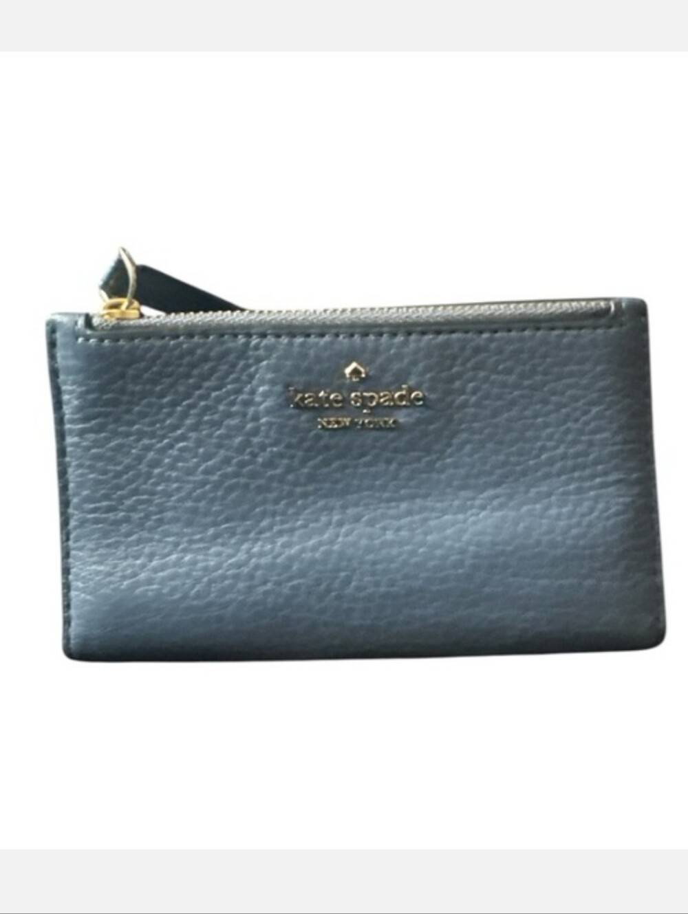 Kate Spade Blue Leather Bifold Small Wallet EUC